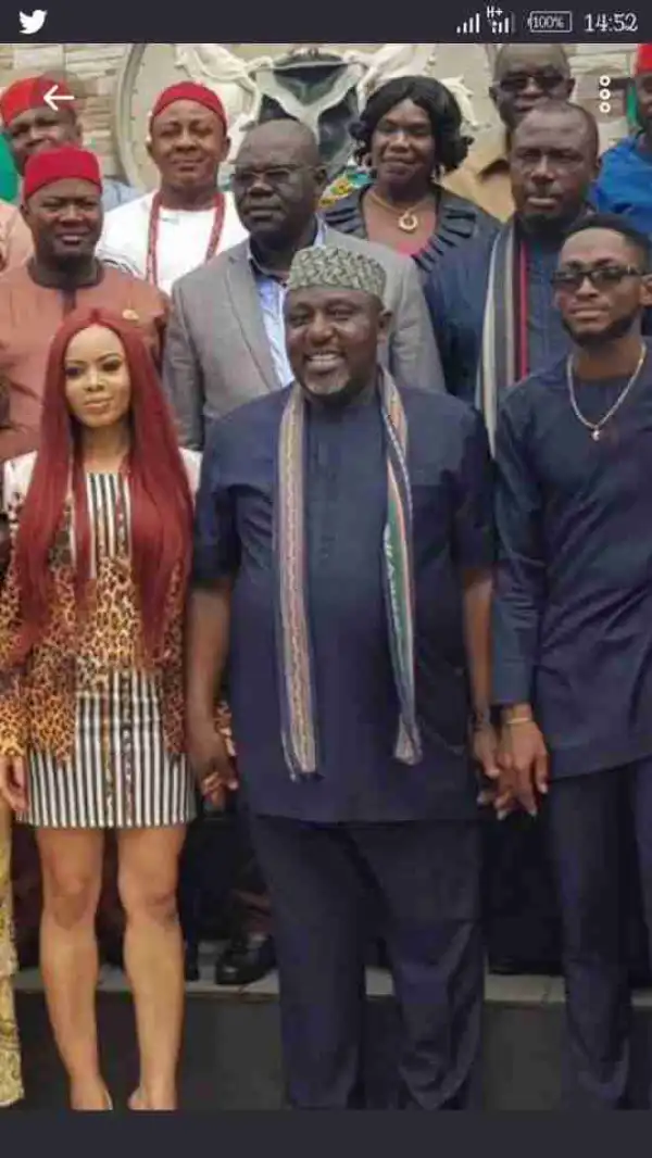 BBNaija: Governor Okorocha, Miracle, Nina, Bambam, Teddy-A, Others In Group Photo